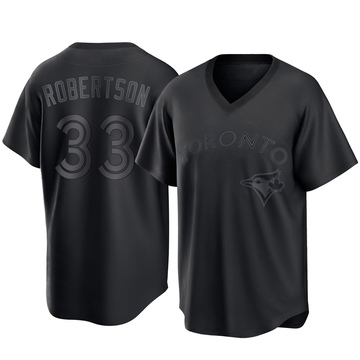 Replica Nick Robertson Youth Toronto Blue Jays Black Pitch Fashion Jersey