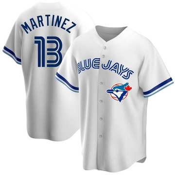 Replica Orelvis Martinez Men's Toronto Blue Jays White Home Cooperstown Collection Jersey