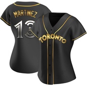 Replica Orelvis Martinez Women's Toronto Blue Jays Black Golden Alternate Jersey
