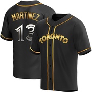 Replica Orelvis Martinez Youth Toronto Blue Jays Black Golden Alternate Jersey