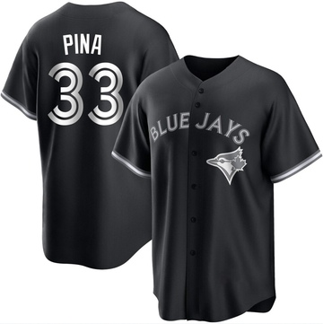 Replica Robinson Pina Youth Toronto Blue Jays White Black/ Jersey
