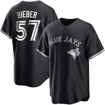 Replica Shane Bieber Youth Toronto Blue Jays White Black/ Jersey