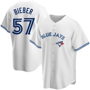 Replica Shane Bieber Youth Toronto Blue Jays White Home Jersey