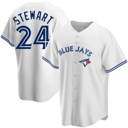 Replica Shannon Stewart Men's Toronto Blue Jays White Home Jersey
