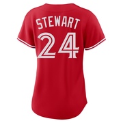 Replica Shannon Stewart Women's Toronto Blue Jays Red Canada Day Jersey