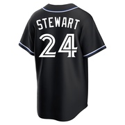 Replica Shannon Stewart Youth Toronto Blue Jays Black Fashion Out Jersey