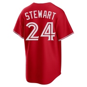 Replica Shannon Stewart Youth Toronto Blue Jays Red Canada Day Jersey