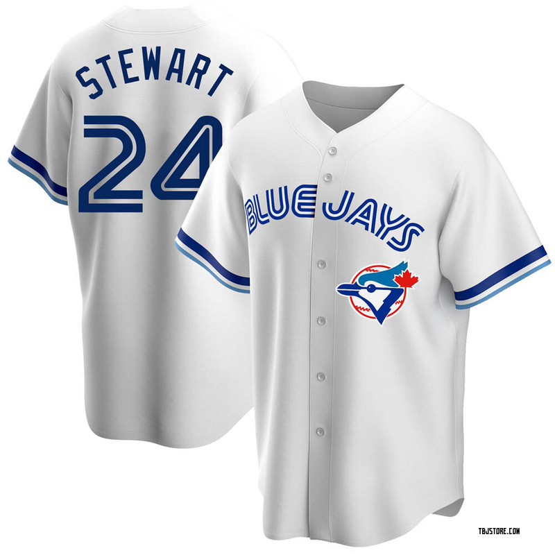 Replica Shannon Stewart Youth Toronto Blue Jays White Home Cooperstown Collection Jersey
