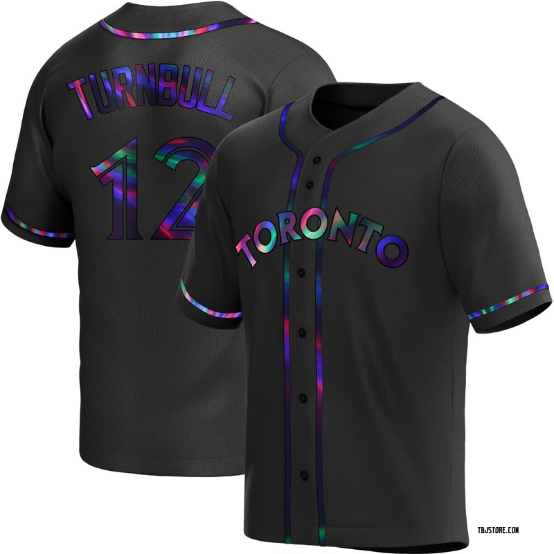 Replica Spencer Turnbull Men's Toronto Blue Jays Black Holographic Alternate Jersey