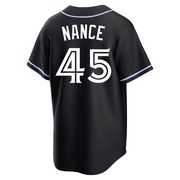 Replica Tommy Nance Men's Toronto Blue Jays Black Fashion Out Jersey
