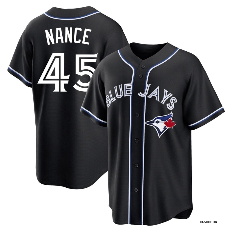 Replica Tommy Nance Men's Toronto Blue Jays Black Fashion Out Jersey