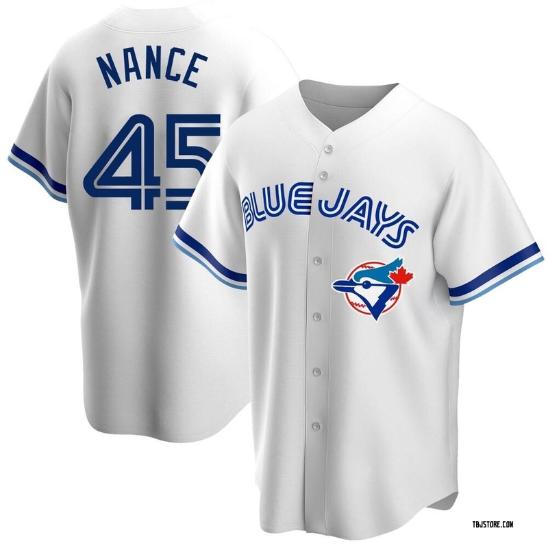 Replica Tommy Nance Men's Toronto Blue Jays White Home Cooperstown Collection Jersey