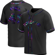 Replica Tommy Nance Youth Toronto Blue Jays Black Holographic Alternate Jersey