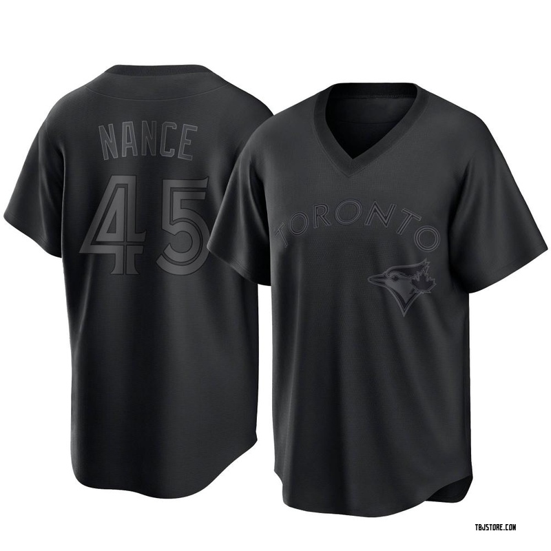 Replica Tommy Nance Youth Toronto Blue Jays Black Pitch Fashion Jersey