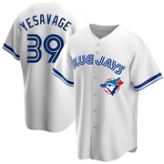 Replica Trey Yesavage Men's Toronto Blue Jays White Home Cooperstown Collection Jersey