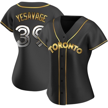 Replica Trey Yesavage Women's Toronto Blue Jays Black Golden Alternate Jersey