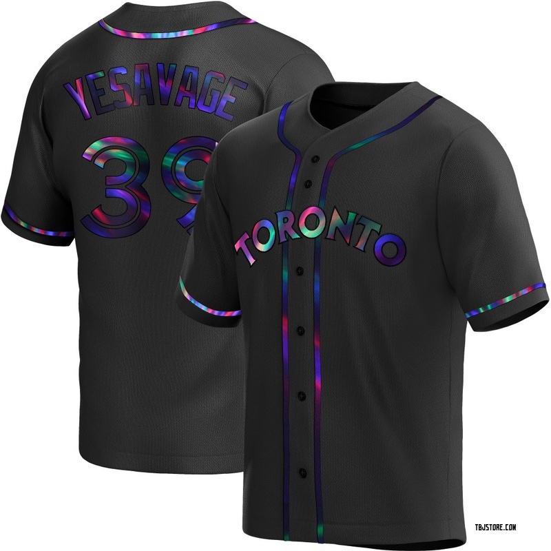 Replica Trey Yesavage Youth Toronto Blue Jays Black Holographic Alternate Jersey