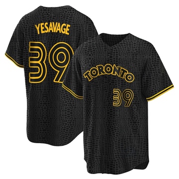 Replica Trey Yesavage Youth Toronto Blue Jays Black Snake Skin City Jersey