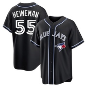 Replica Tyler Heineman Men's Toronto Blue Jays Black Fashion Out Jersey