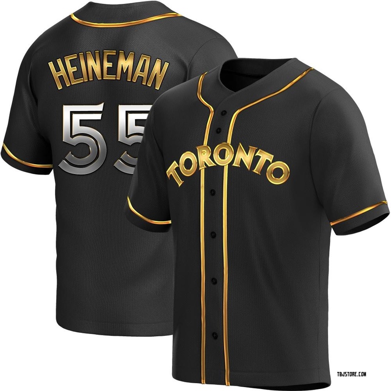 Replica Tyler Heineman Men's Toronto Blue Jays Black Golden Alternate Jersey