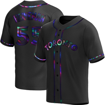 Replica Tyler Heineman Men's Toronto Blue Jays Black Holographic Alternate Jersey