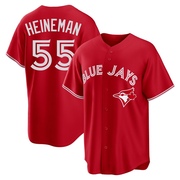 Replica Tyler Heineman Men's Toronto Blue Jays Red Canada Day Jersey