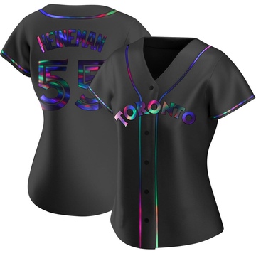 Replica Tyler Heineman Women's Toronto Blue Jays Black Holographic Alternate Jersey