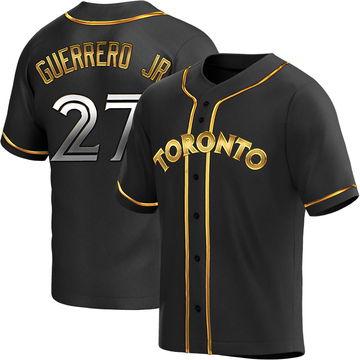 Replica Vladimir Guerrero Jr. Men's Toronto Blue Jays Black Golden Alternate Jersey