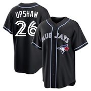 Replica Willie Upshaw Youth Toronto Blue Jays Black Fashion Out Jersey