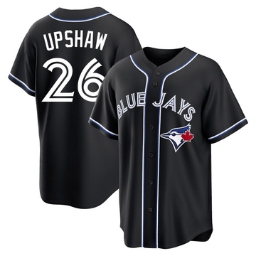 Replica Willie Upshaw Youth Toronto Blue Jays Black Fashion Out Jersey