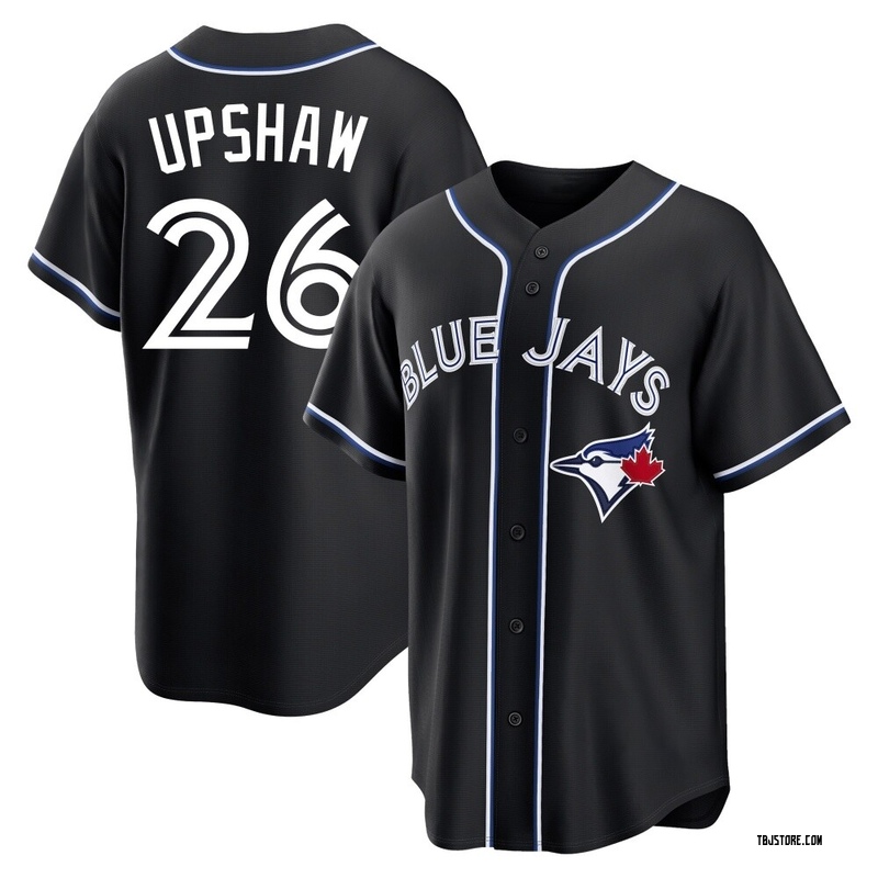 Replica Willie Upshaw Youth Toronto Blue Jays Black Fashion Out Jersey