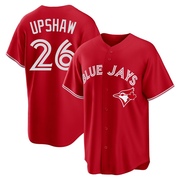 Replica Willie Upshaw Youth Toronto Blue Jays Red Canada Day Jersey